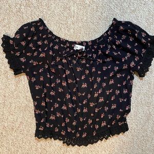 Floral Hollister Crop Top